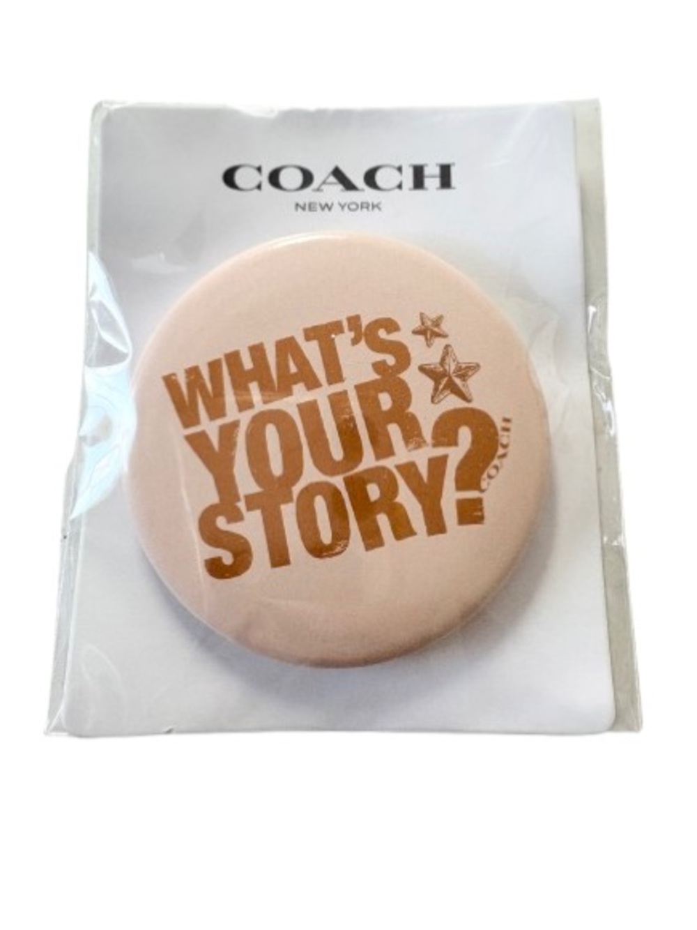Coach "What's Your Story” Brooch Pin NIP